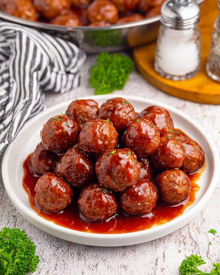 Peach BBQ Meatballs Recipe
