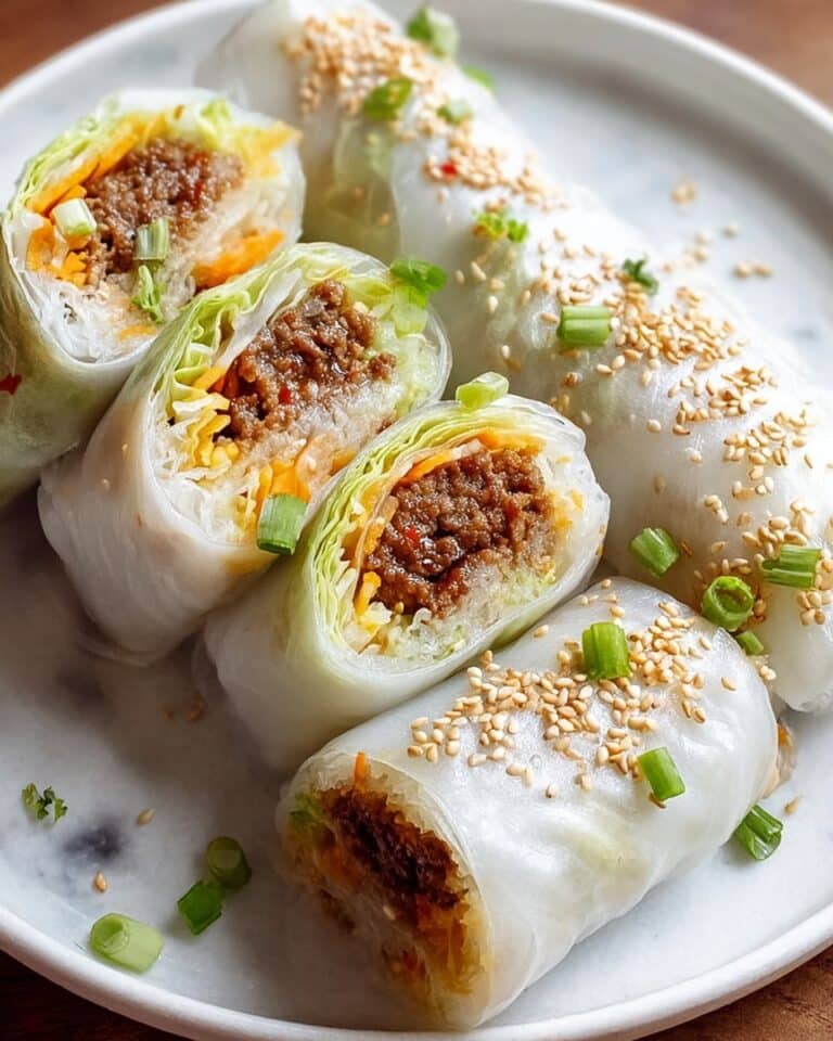 Low Carb Baked Big Mac Rice Paper Rolls Recipe