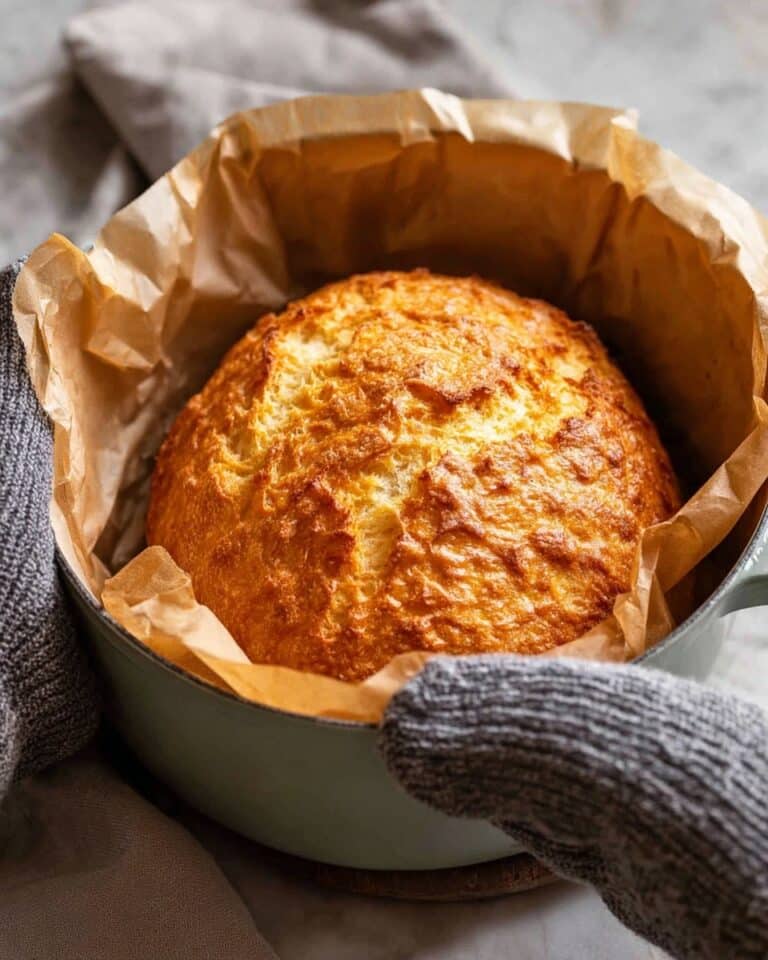 No Knead Cheddar Bread in the Dutch Oven Recipe
