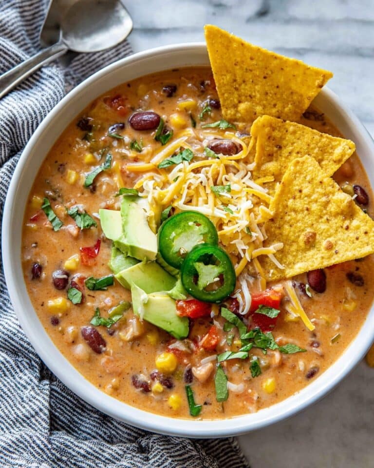 Crockpot Vegetarian Tortilla Soup Recipe