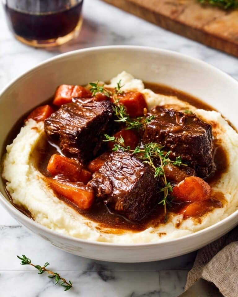 Beer Braised Venison Roast with Carrots and Mashed Potatoes Recipe