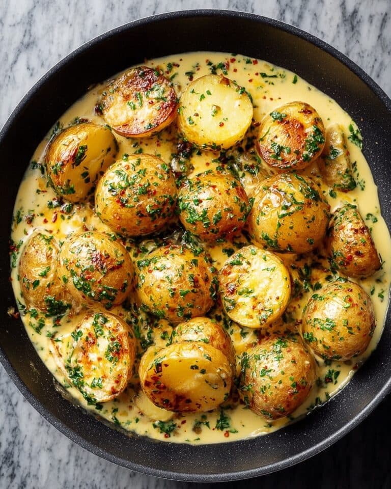 Creamy Garlic Baby Potatoes Recipe