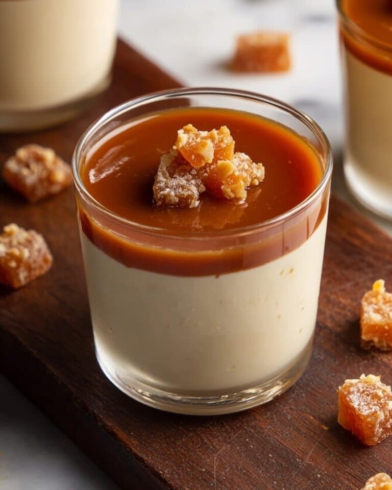 Vanilla Bean Panna Cotta with Caramel Sauce Recipe
