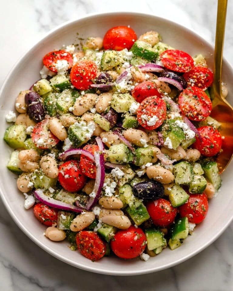 Easy Greek Bean Salad with Marinated Beans Recipe