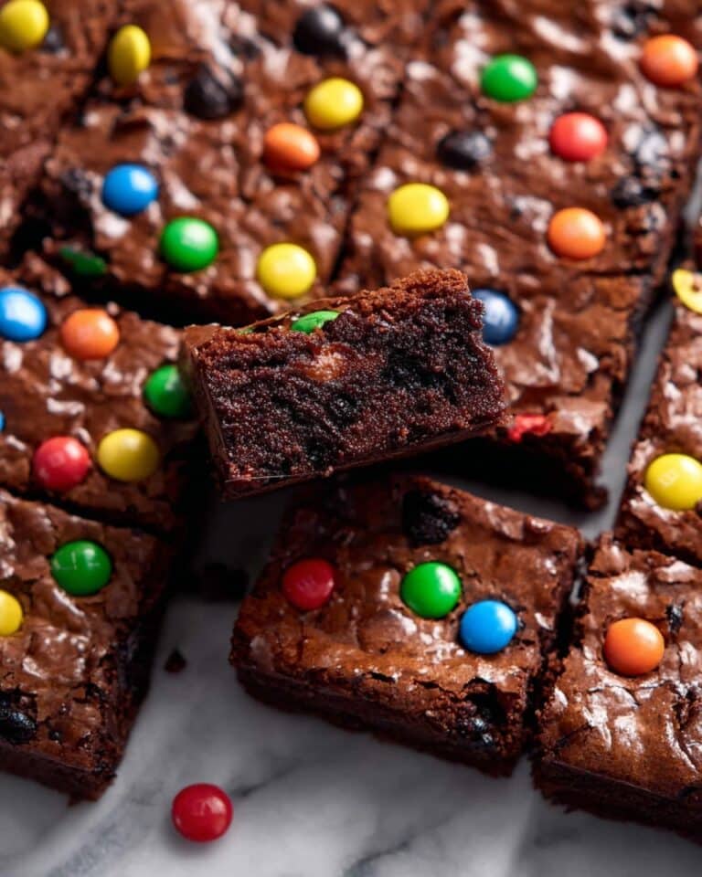 Perfectly Fudgy M&M Brownies Recipe