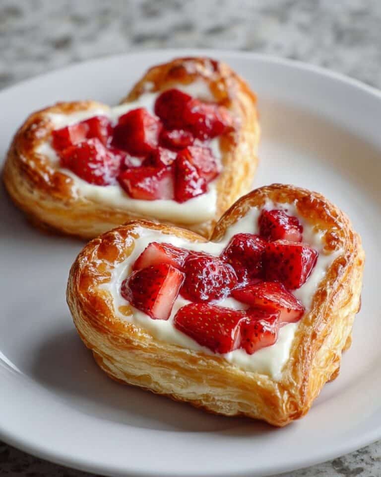 Strawberry Cream Cheese Heart Danishes Recipe