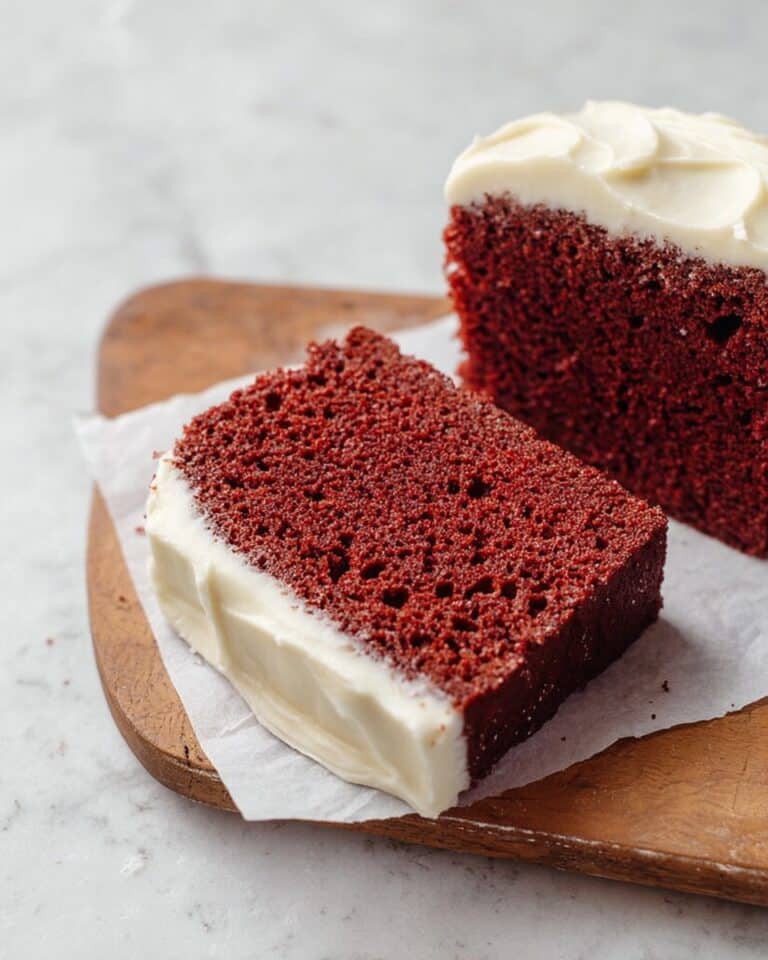 Red Velvet Loaf Cake with Cream Cheese Frosting Recipe