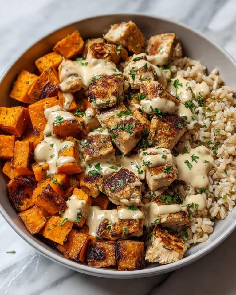 Healthy Chicken & Sweet Potato Rice Bowl Recipe