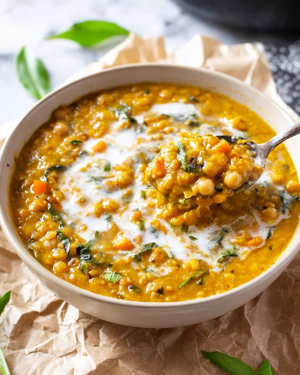 The image shows a close-up of a pot with several ingredients placed side by side before cooking. On one side, there are beige chickpeas floating in a light creamy white liquid. Next to them, a pile of small, round green lentils rests against the pot’s side. Bright red diced tomatoes with a slightly juicy and chunky texture are positioned near the bottom left. Next to the tomatoes is a thick, bright yellow dollop of what looks like mashed pumpkin or squash, sitting on the creamy liquid. The pot has a shiny silver interior, and the background shows a white marbled texture surface. photo taken with an iphone --ar 4:5 --v 7