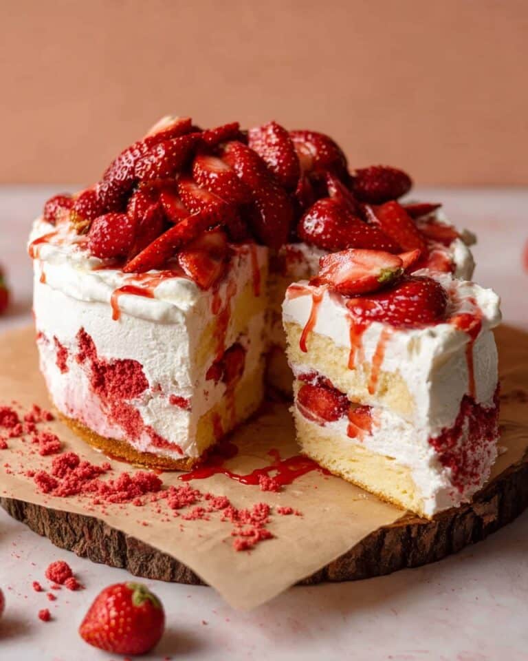 Strawberry Shortcake Ice Cream Cake Recipe