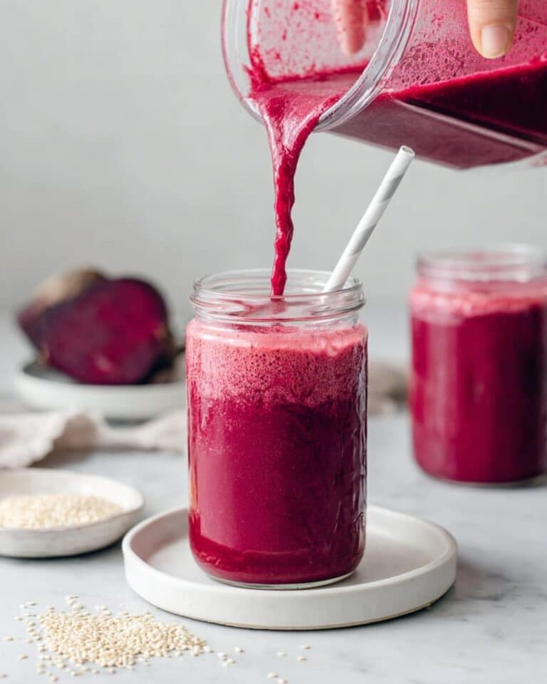 Beetroot Smoothie with Banana, Berries, and Orange Recipe