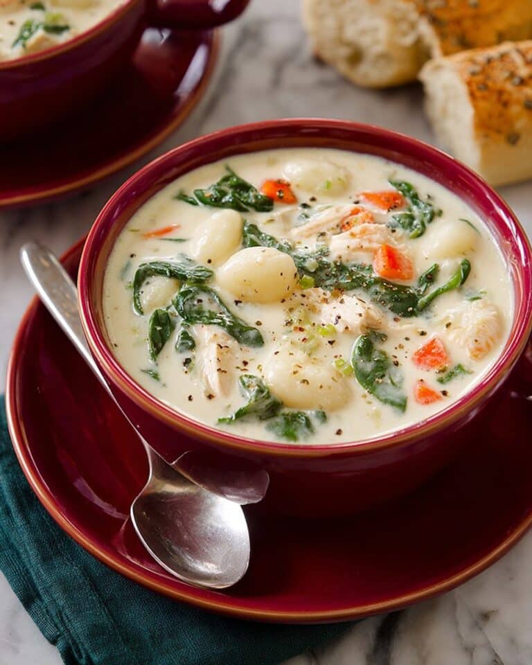 Creamy Chicken Gnocchi Soup (Olive Garden Copycat) Recipe