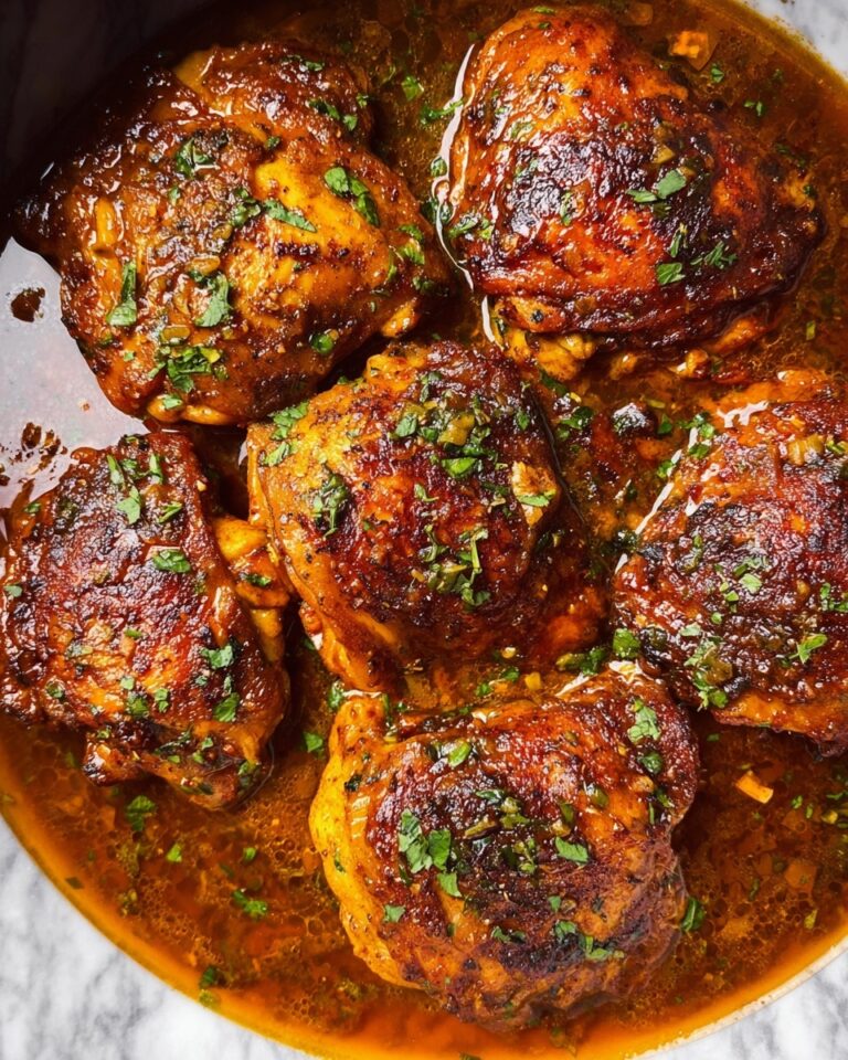 Crockpot Carolina Gold BBQ Chicken Thighs Recipe